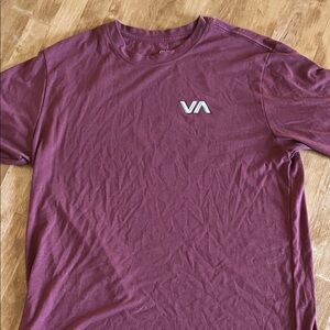 RVCA Burgundy Short Sleeve Tee